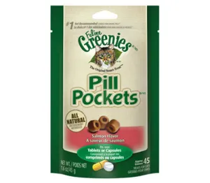 Greenies Pill Pockets Feline Salmon Flavor Cat Treats multivitamin for cats, daily cat supplements