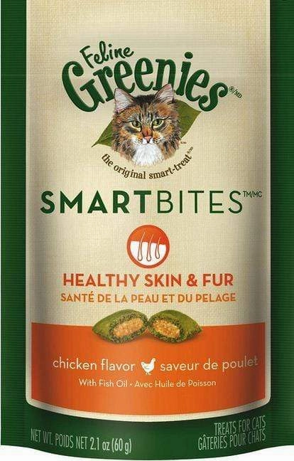 Greenies Smartbites Skin and Fur Chicken Cat Treats multivitamin for cats, daily cat supplements