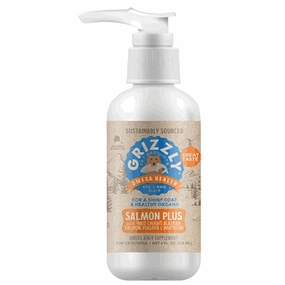 Grizzly Pet Products Salmon Oil Cat Food Supplement cat skin treatment, anti-itch spray for cats