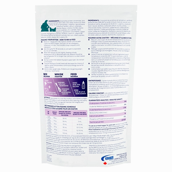 Grober Pets KittenGro Milk Replacer