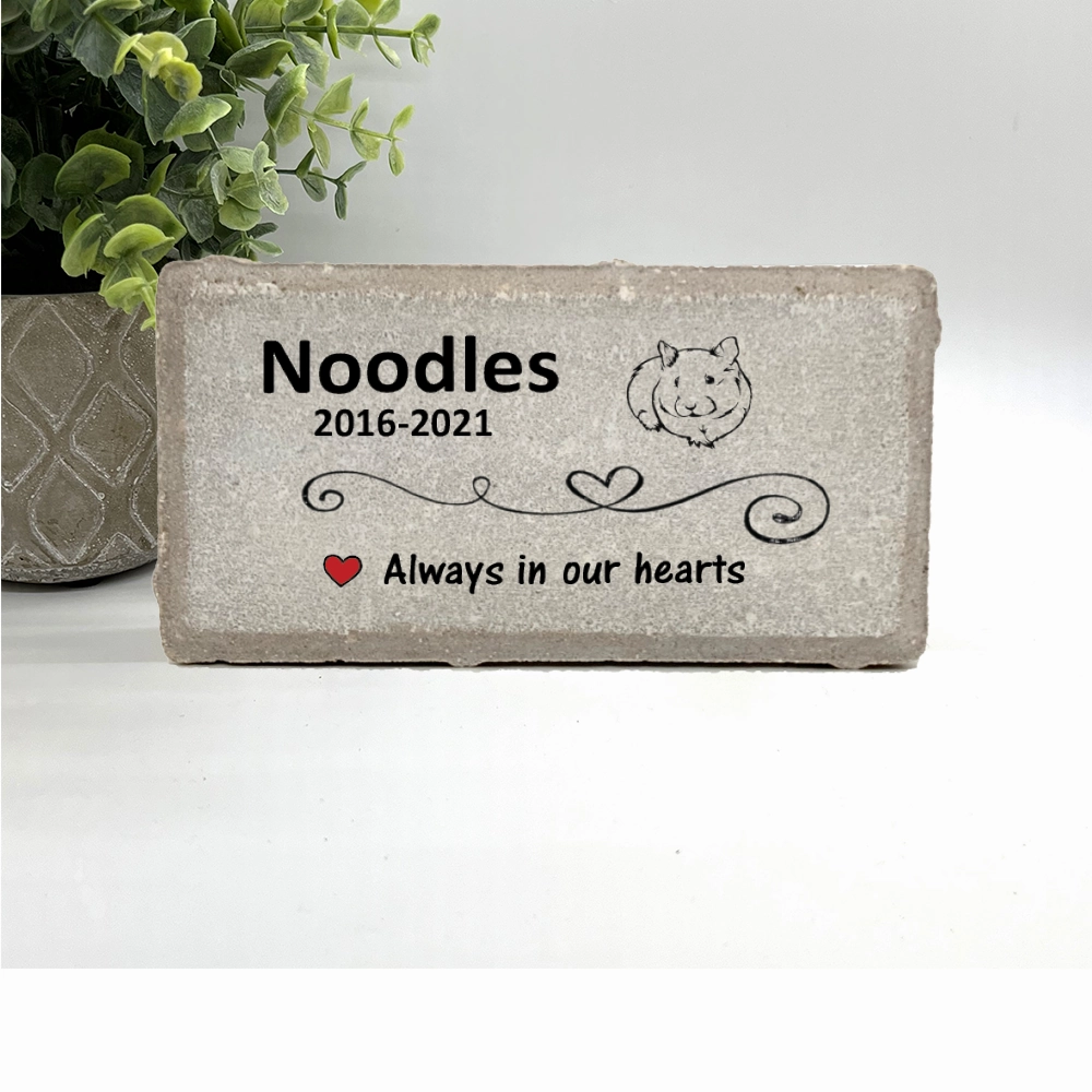 Guinea Pig Memorial Stone - Always in our hearts show poultry,grooming poultry