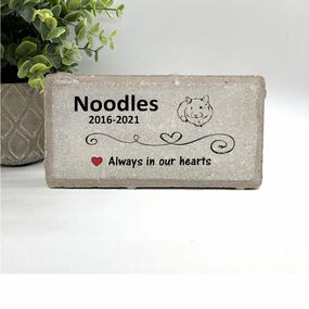 Guinea Pig Memorial Stone - Always in our hearts show poultry,grooming poultry