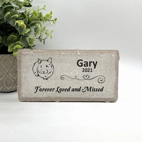 Guinea Pig Memorial Stone - Forever Loved and Missed show poultry,grooming poultry