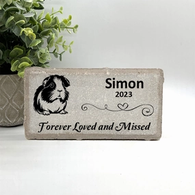 Guinea Pig Memorial Stone - Personalized Pet memorial stone  Pet Keepsake - Sympathy gift- Pet Memorial Gift show poultry,grooming poultry