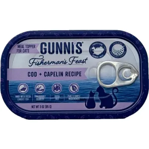 GUNNIS PET Cat Cod   Capelin Topper 85g cat treats, natural cat treats