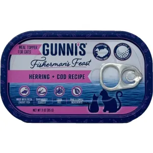 GUNNIS PET Cat Herring   Cod Topper 85g adult cat food, best cat food for adults