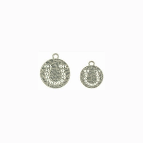 Hammered Crystal Horse Shoe Dog ID Tag