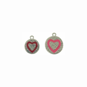 Hammered Heart Dog ID Tag