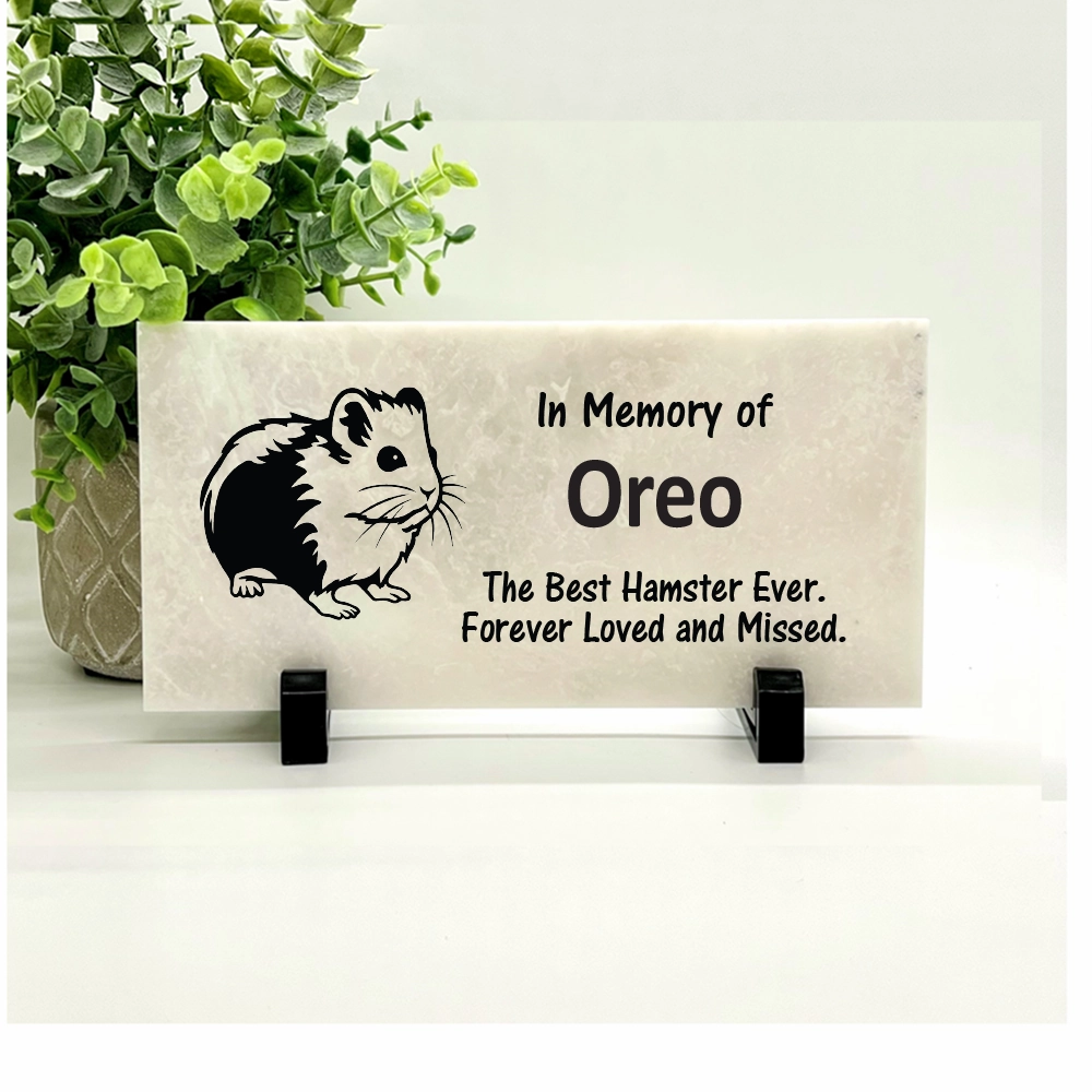 Hamster / Gerbil Memorial Stone - Personalized Hamster Memorial Gift