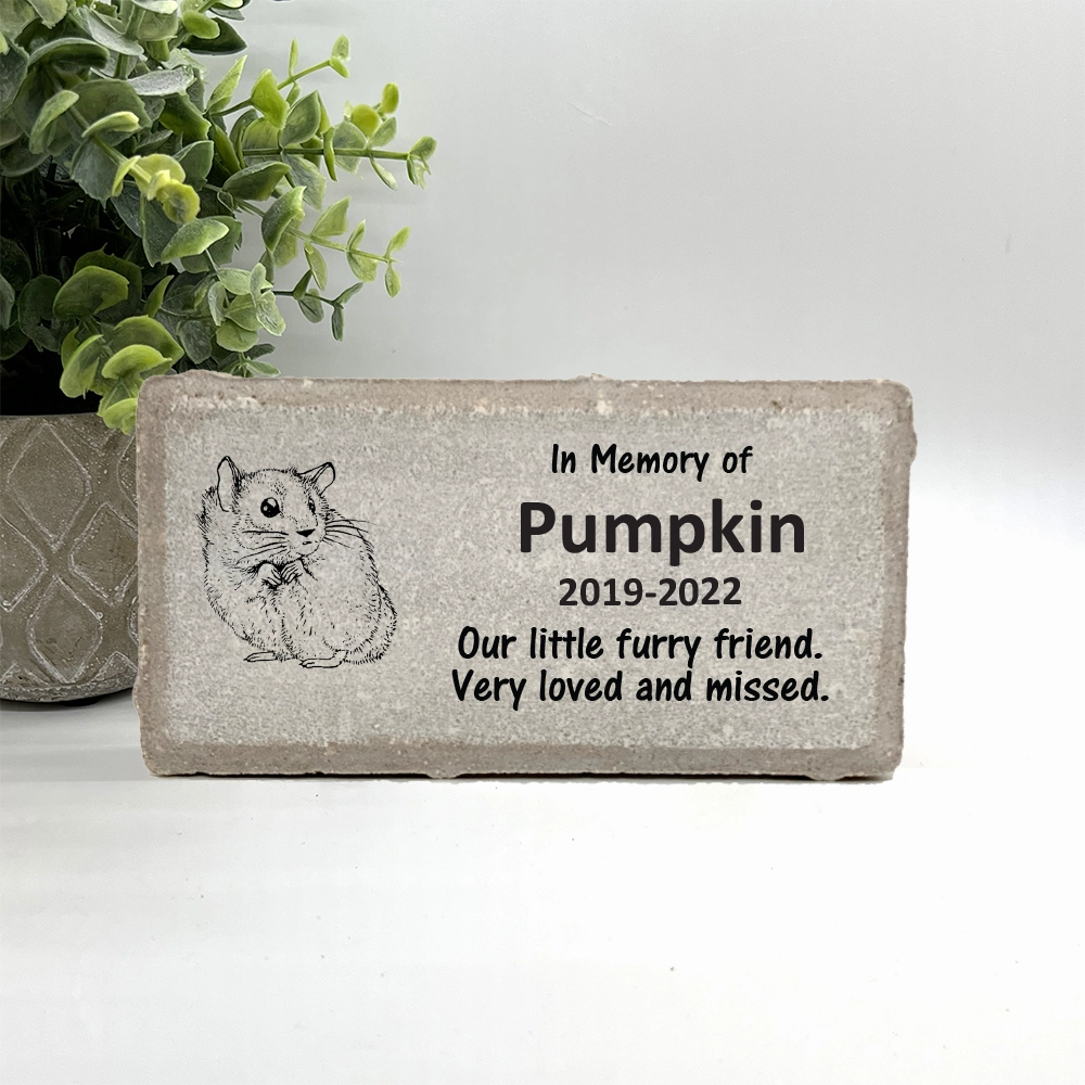 Hamster / Gerbil Memorial Stone - Personalized Pet Keepsake - Choice of Stone show poultry,grooming poultry
