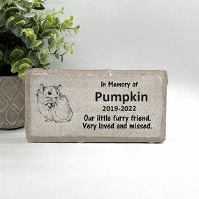 Hamster / Gerbil Memorial Stone - Personalized Pet Keepsake - Choice of Stone show poultry,grooming poultry