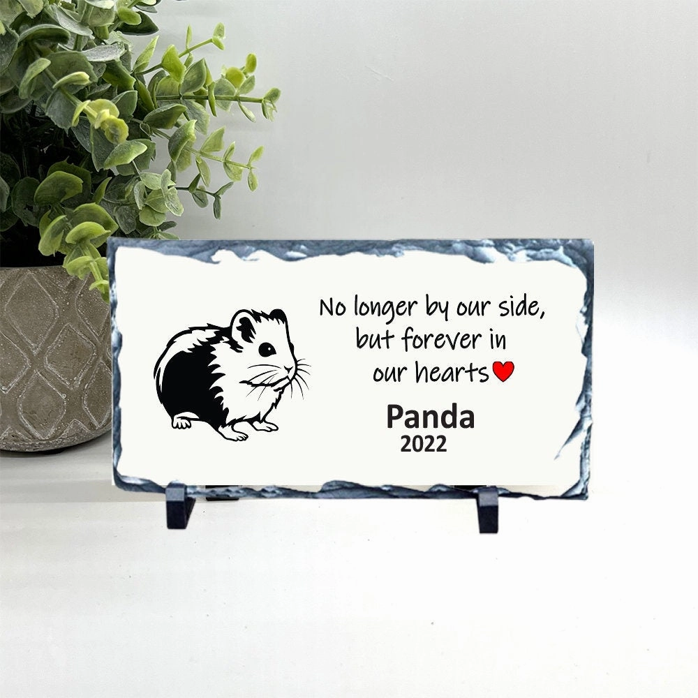 Hamster Memorial Stone - No longer by our side but forever in our hearts