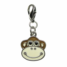 Happy Face Monkey Enamel Dog Collar Charm dog collar charm,pet tag