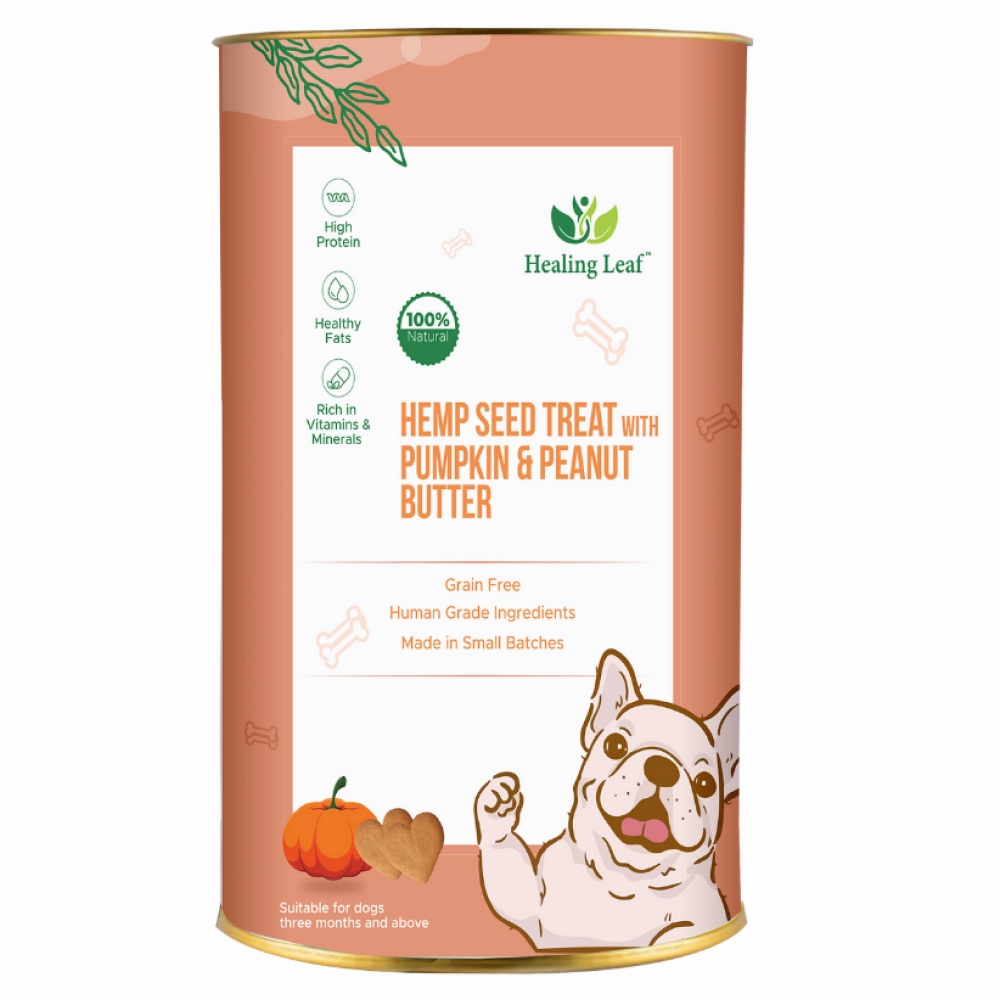 Healing Leaf Hemp Pumpkin Treats and Skatrs Treat Hider Toy Combo for Dogs
