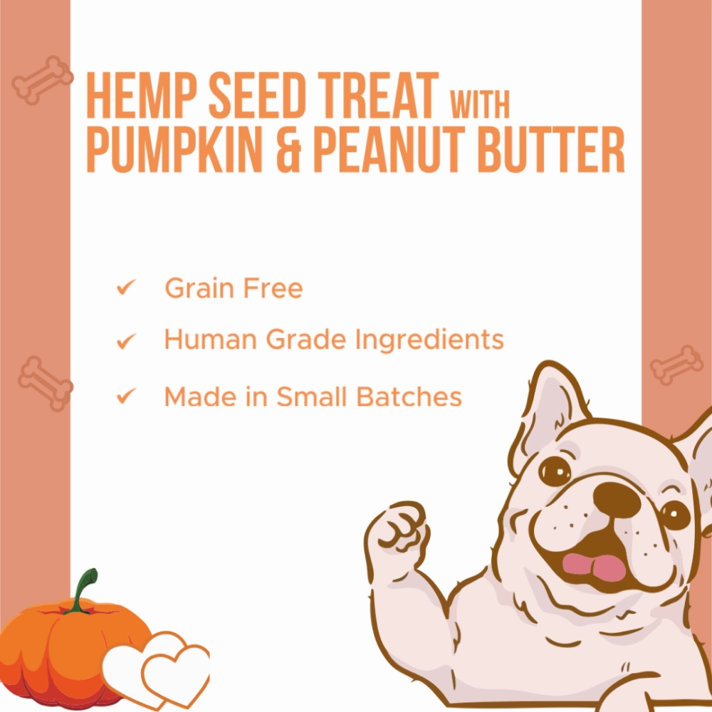 Healing Leaf Hemp Pumpkin Treats and Skatrs Treat Hider Toy Combo for Dogs