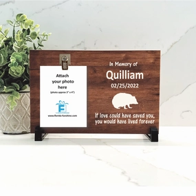 Hedgehog Memorial Gift - Personalized Hedgehog Memorial Frame show poultry,grooming poultry
