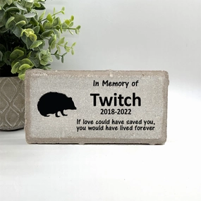 Hedgehog Memorial Stone -  Loss of Hedgehog Sympathy Gift show poultry,grooming poultry