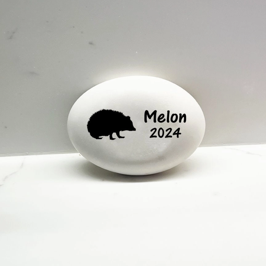Hedgehog Memorial Stone- Personalized Hedgehog Memorial Gift