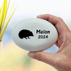 Hedgehog Memorial Stone- Personalized Hedgehog Memorial Gift show poultry,grooming poultry