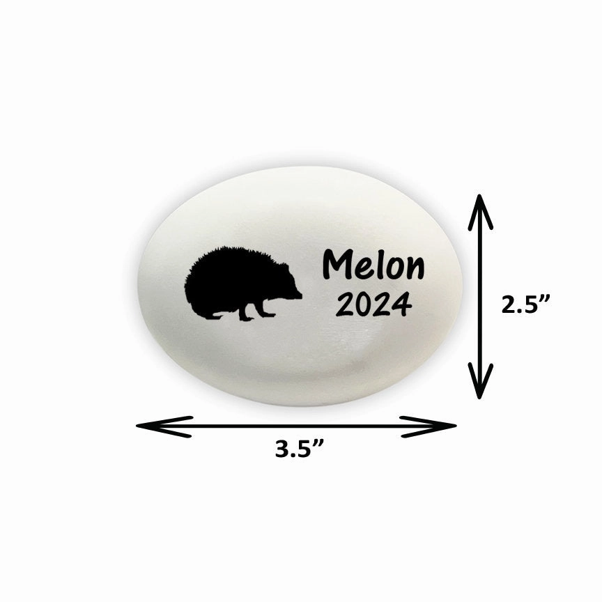 Hedgehog Memorial Stone- Personalized Hedgehog Memorial Gift