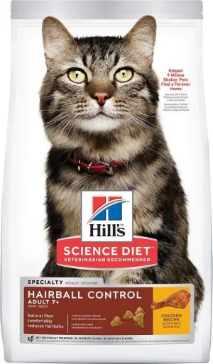 Hill's Science Diet Adult 7  Hairball Control Chicken Recipe Dry Cat Food healthy cat food, premium dry cat food
