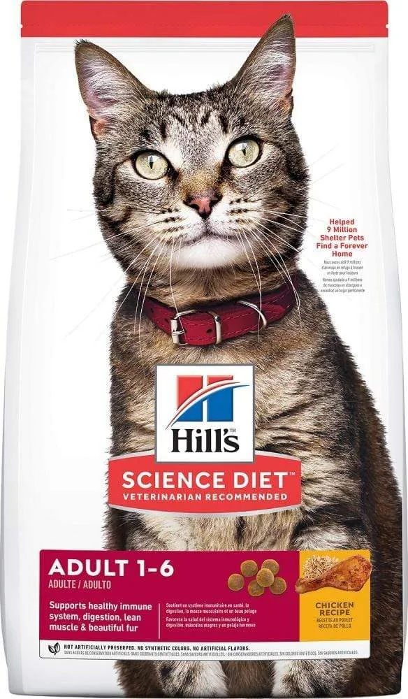 Hill's Science Diet Adult Chicken Recipe Dry Cat Food indoor dry cat food, healthy cat kibble