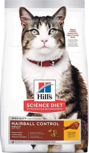 Hill's Science Diet Adult Hairball Control Chicken Recipe Dry Cat Food indoor dry cat food, healthy cat kibble