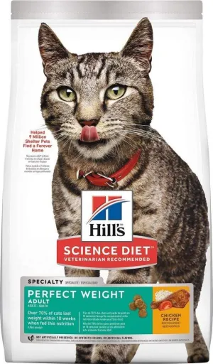 Hill's Science Diet Adult Perfect Weight Chicken Recipe Dry Cat Food indoor dry cat food, healthy cat kibble