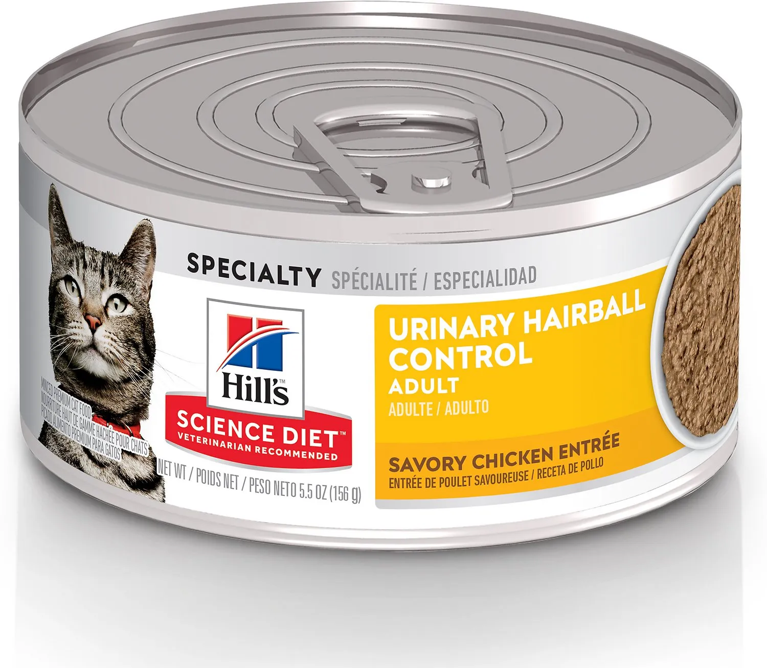 Hill's Science Diet Adult Urinary Hairball Control Savory Chicken Entree Canned Cat Food healthy cat food, premium dry cat food