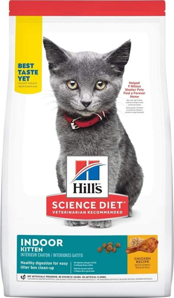 Hill's Science Diet Kitten Indoor Chicken Recipe Dry Cat Food indoor dry cat food, healthy cat kibble
