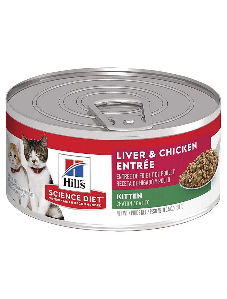 Hill's Science Diet Kitten LIver/Chicken Entree for Cats kitten dry food, kitten wet food