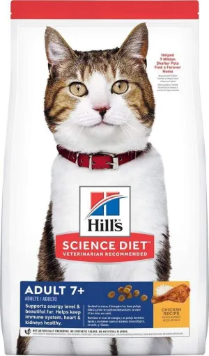 Hill's Science Diet Senior 7  Chicken Recipe Dry Cat Food senior cat food, best food for older cats