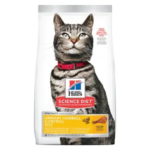 Hill's Science Diet Urinary Hairball Control dry cat food, cat kibble