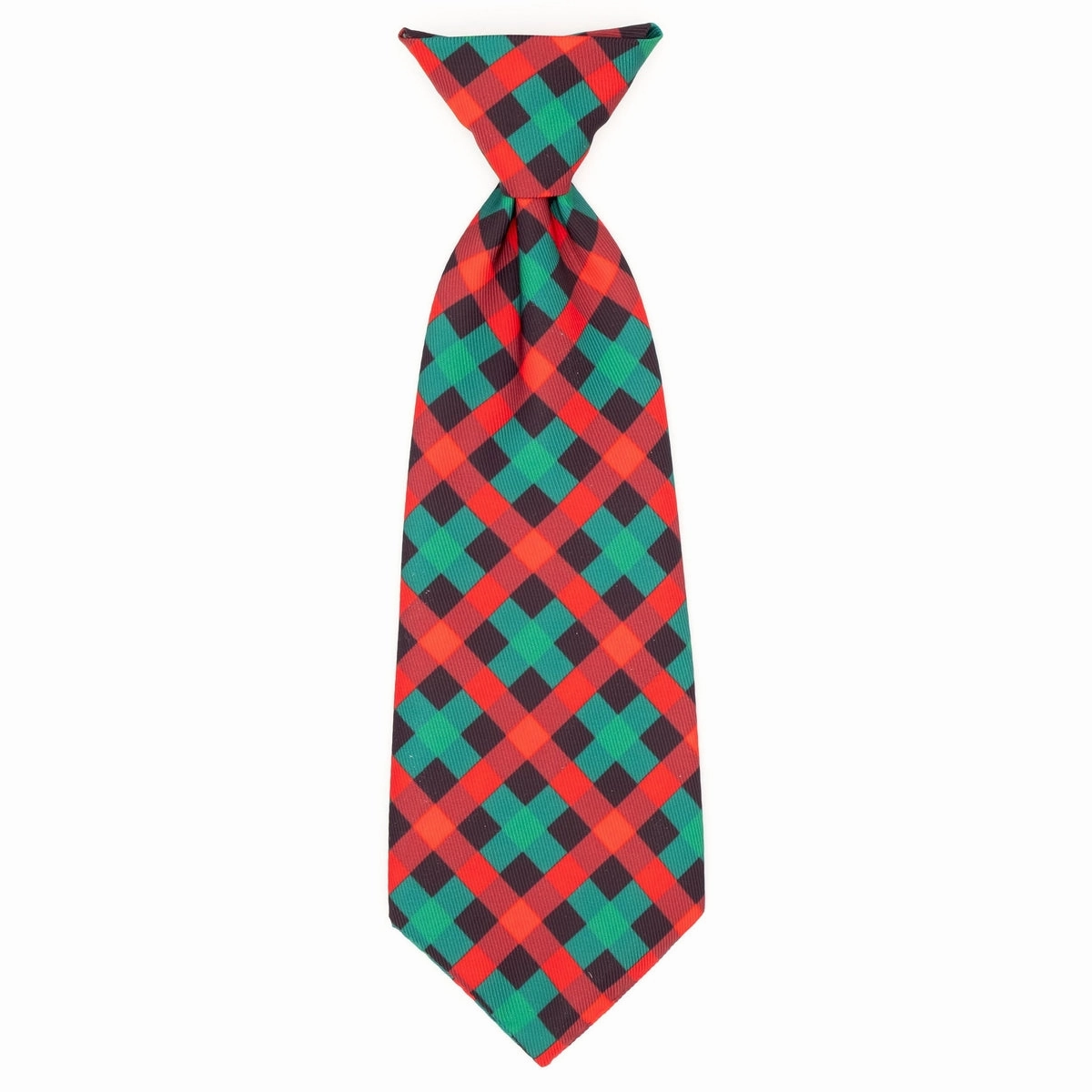 Holiday Check Dog Necktie dog collar accessory,collar decor