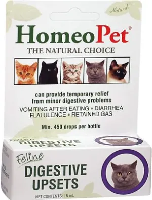 HomeoPet Feline Digestive Upsets Cat Supplement, 450 drops cat vitamins, cat immune support