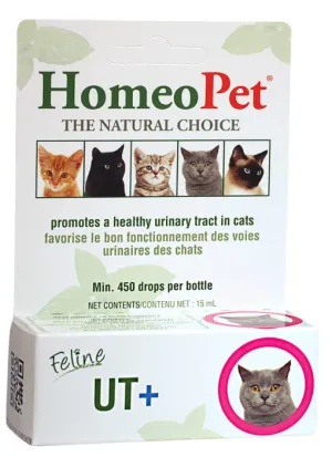 HomeoPet Feline UT  Relief 15ml (450 drops) cat vitamins, cat immune support