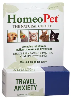 Homeopet Travel Anxiety 15ml (450 drops) cat vitamins, cat immune support