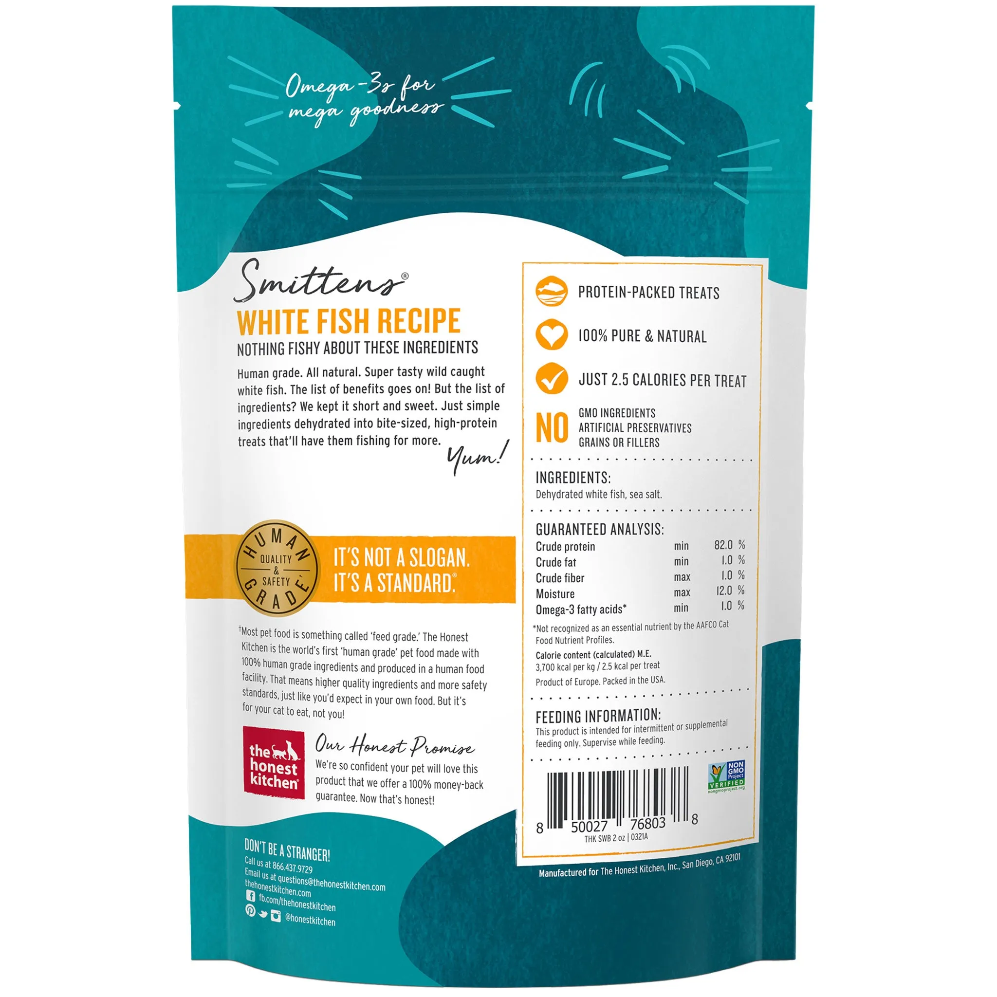 Honest Kitchen Smitten Bites Whitefish Cat Treats