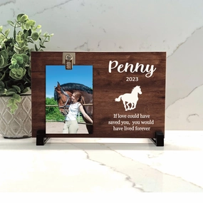 Horse Memorial - Wood Memorial Frame show poultry,grooming poultry