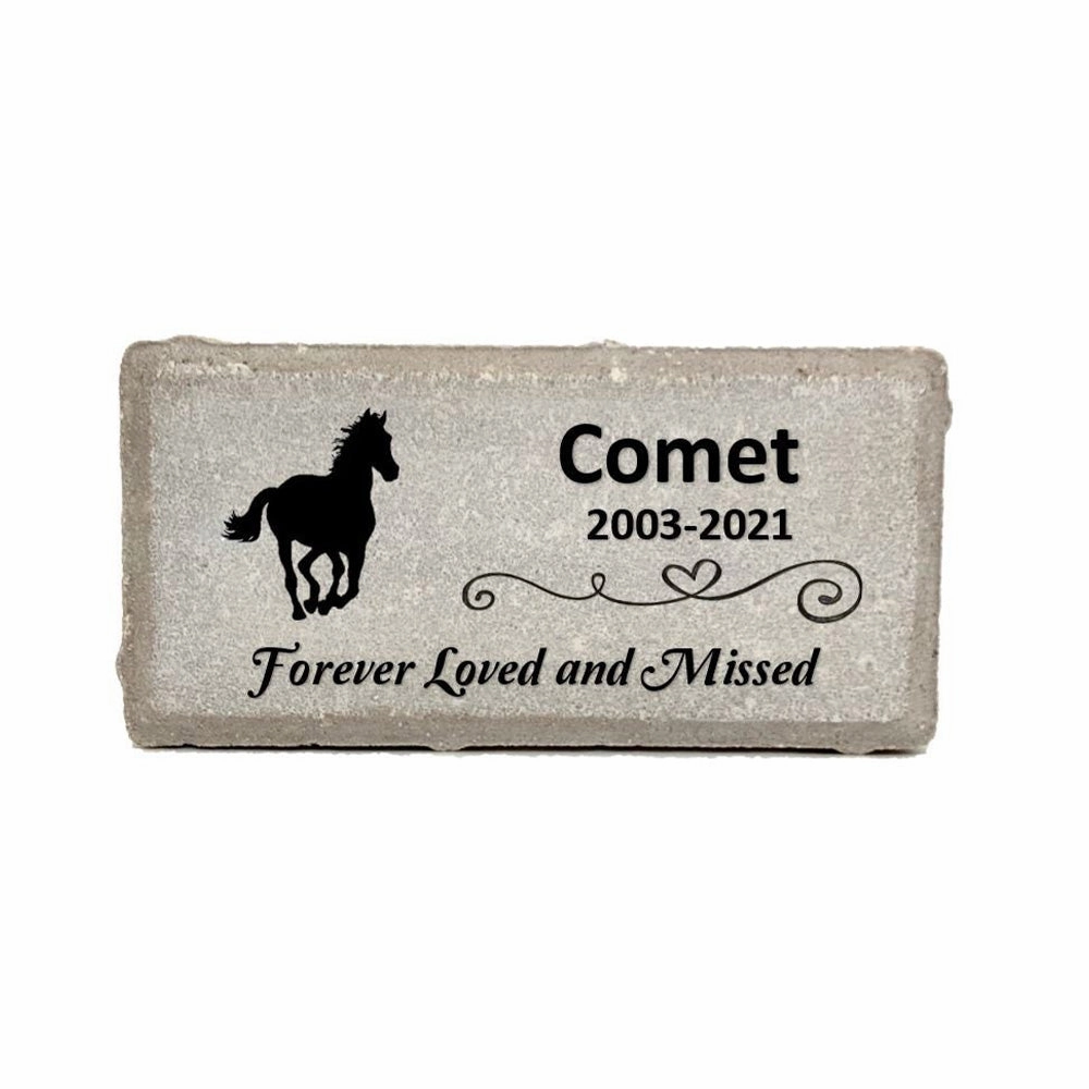 Horse Memorial Stone - Forever Loved and Missed