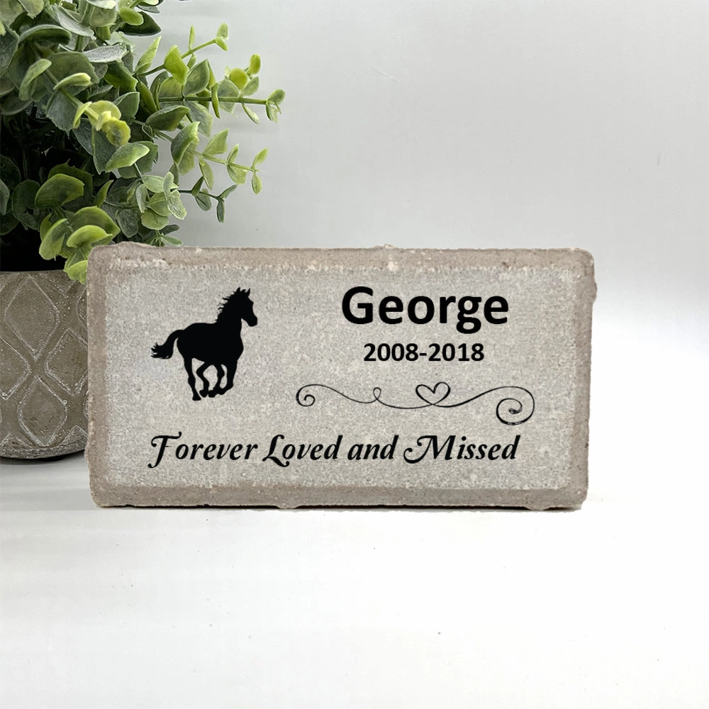 Horse Memorial Stone - Forever Loved and Missed