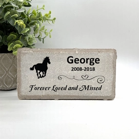 Horse Memorial Stone - Forever Loved and Missed show poultry,grooming poultry