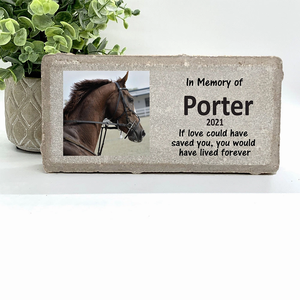 Horse Memorial Stone -  Horse Photo Memorial