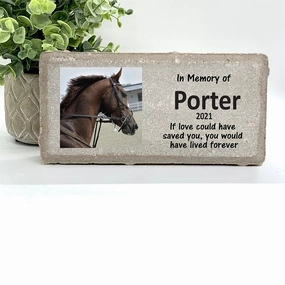 Horse Memorial Stone -  Horse Photo Memorial show poultry,grooming poultry