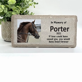 Horse Memorial Stone -  Horse Photo Memorial