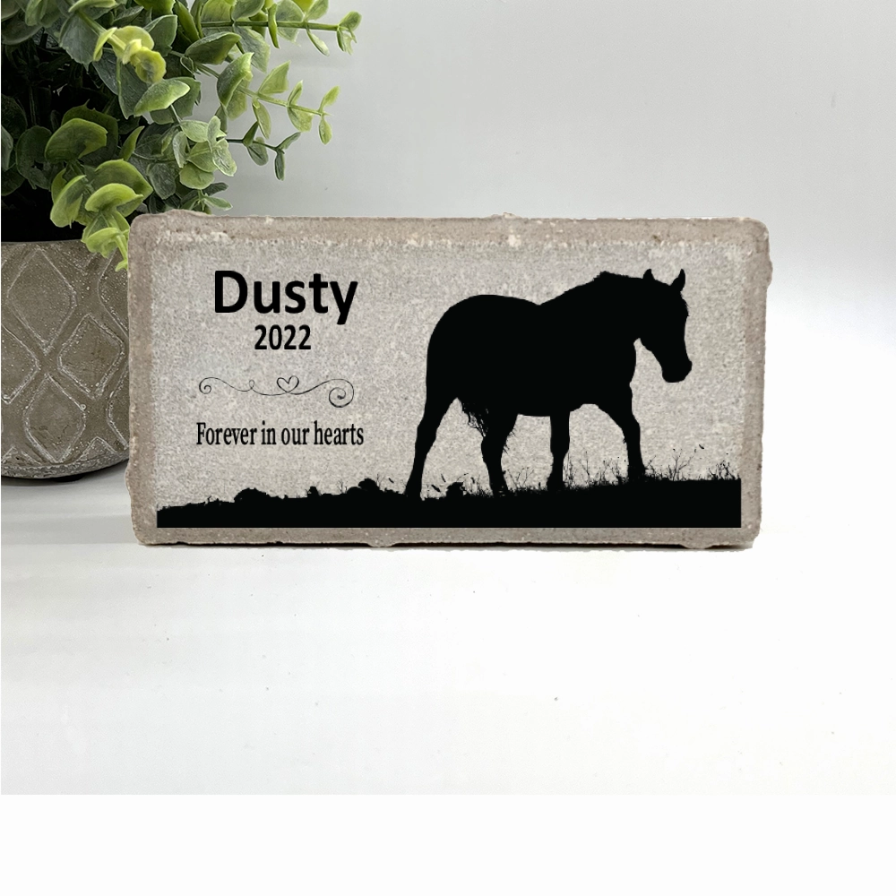 Horse Memorial Stone - Personalized Horse Memorial Gift - Forever in our Hearts show poultry,grooming poultry