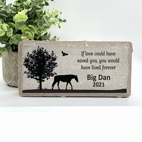 Horse Memorial Stone- Personalized Pet Memorial Gift show poultry,grooming poultry