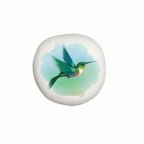 Hummingbird Stone - Handcrafted Hummingbird Rock show poultry,grooming poultry