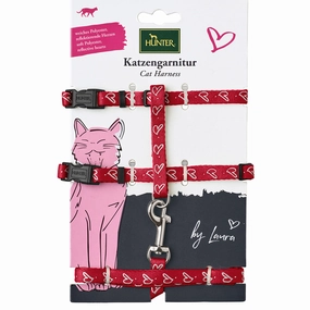 Hunter Laura Harness with Leash for Cats & Kittens (Red)