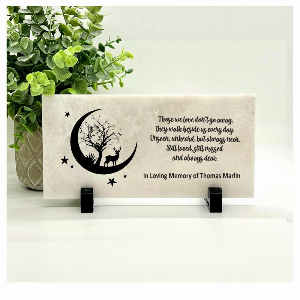 Hunter Memorial Stone - Those we love dont go away....